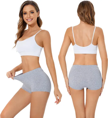 Vista 5 de Migbean Ropa interior de cintura alta para mujer, ropa interior para mujer, bragas para mujer, ropa interior de talla grande para mujer, bragas