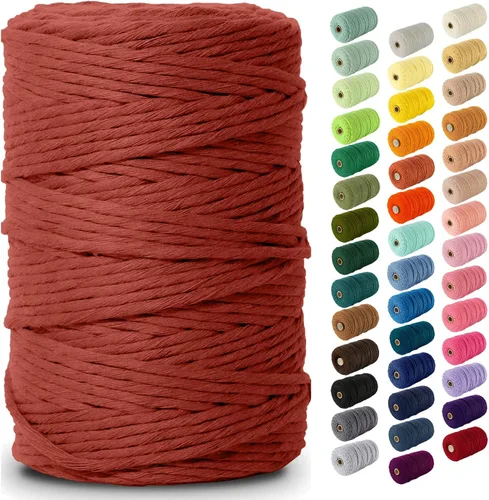 Vista 25 de Nook Theory Hilo de macramé de 3mm 109 yardas - Cuerda de macramé suave de 4mm, 5mm perfecta para nudos - Suministros de macramé para colgadores