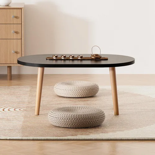 Vista 8 de Mesa de centro pequeña para espacio pequeño, mesa baja, mesa de pie para sentarse en el suelo, mesa de centro japonesa para sala de estar, mesas