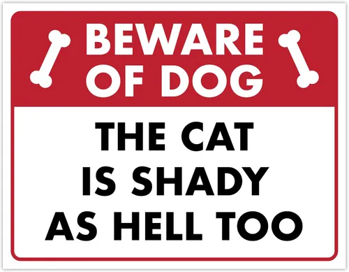 Vista 28 de Señal de Gato de 24 Horas de Vigilancia Felina de Premises Under 24 Hour - Cartel de gato divertido, metal, 8 x 12 pulgadas, letreros de gato