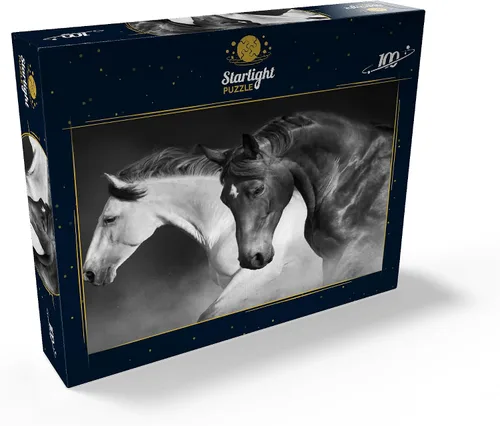 Vista 2 de MyPuzzle Horses Run Gallop in The Desert - Rompecabezas prémium de 100 piezas para adultos