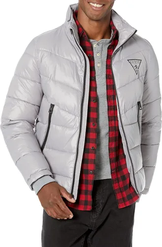Vista 5 de GUESS Acolchado con cremallera de gran tamaño con logotipo de peso medio