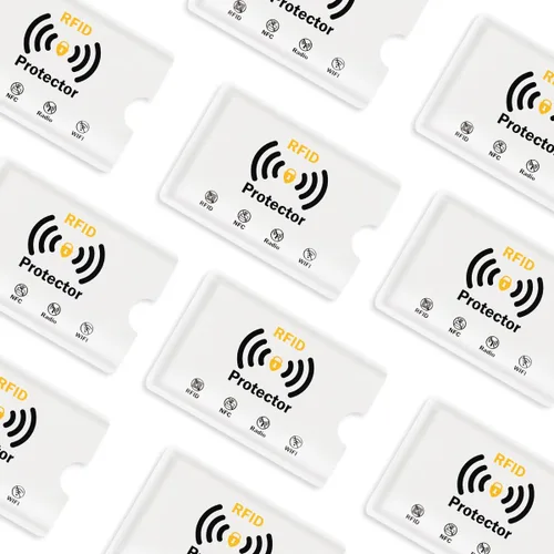 Vista 8 de fancyfree Fundas de bloqueo RFID, prevención de robo de identidad RFID, fundas para tarjetas de crédito RFID, fundas para tarjetas de diseño delgado