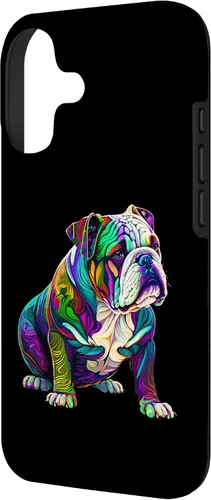 Vista 2 de Dog Lover Womens Colorful English Bulldog Mens Case for iPhone 17
