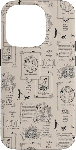 Vista 17 de Funda con estampado de libro vintage para iPhone 16 Disney 101 Dálmatas