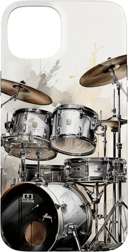 Vista 9 de Vintage Drum Set Drawing Funda para iPhone 17
