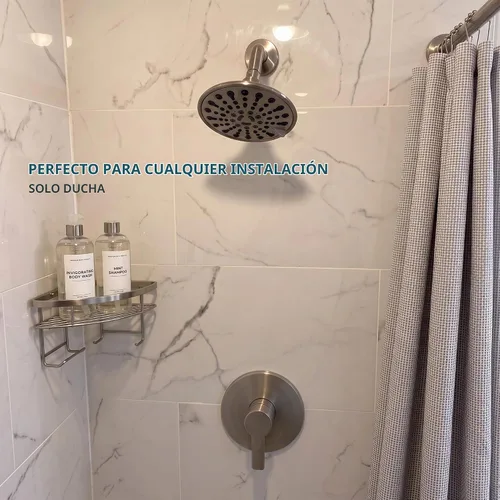 Vista 2 de Manija de válvula de ducha, kit de llave mezcladora de ducha de baño, válvulas de control de ducha de montaje en pared, válvulas rugosas de tina