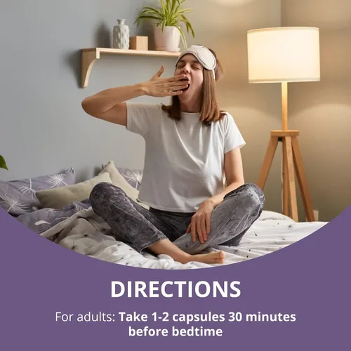 Vista 3 de NuBest Sleep Xtra Apoya un sueño saludable para adultos Vitamina B6, melatonina, ashwagandha, manzanilla, valeriana y más – No forma hábito 60