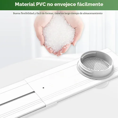 Vista 6 de Kit de ventilación de aire acondicionado portátil mejorado para puerta corrediza con filtro de acoplador 4 en 1, adecuado para manguera de escape