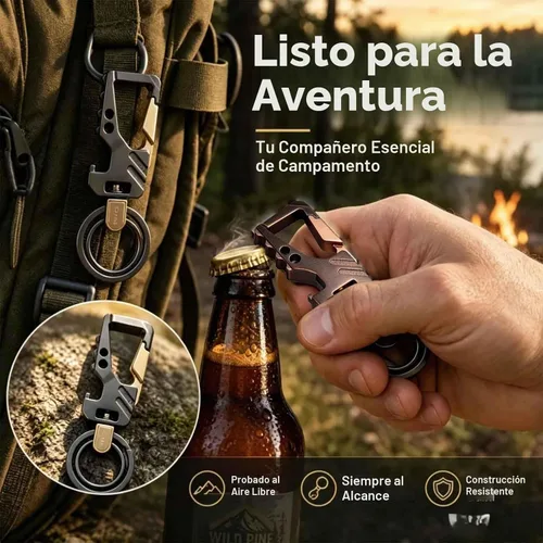 Vista 2 de Liangery - Llavero resistente con abridor de botellas y liberación rápida