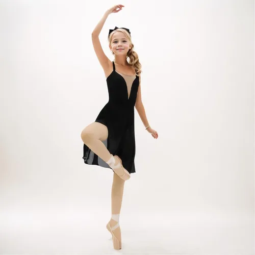 Vista 2 de 3 pares de mallas de ballet para niñas y mujeres