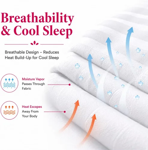 Vista 5 de Paquete de 2 protectores de almohada King con cremallera, de algodón egipcio a rayas satinadas, certificado Oeko-TEX