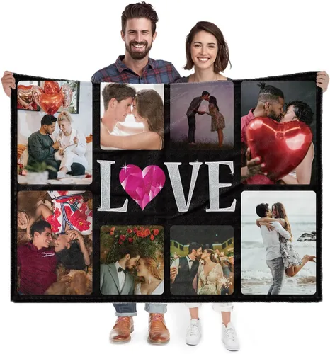 Vista 12 de Manta personalizada con imagen, regalo personalizado para mejores amigas, mejores amigas, hermanas, mejores amigas, manta de franela súper suave