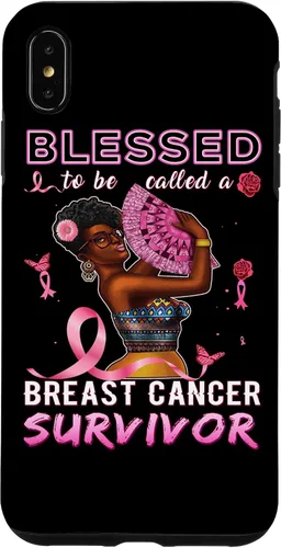Vista 11 de iPhone 13 Pro Max Camisas afroamericanas contra el cáncer de mama para mujeres Blessed Survivor Case