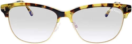 Vista 2 de Gafas graduadas Tom Ford FT 5546 -B 056 Shiny Tortoise, lentes con bloque de oro rosaazul, 52-14-140