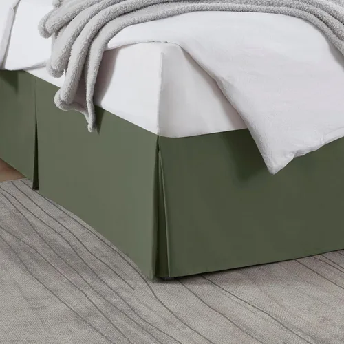 Vista 10 de Nestl Falda de cama individual blanca – Falda de cama de tamaño individual de 14 pulgadas de caída – Faldas de cama de microfibra cepillada – Falda