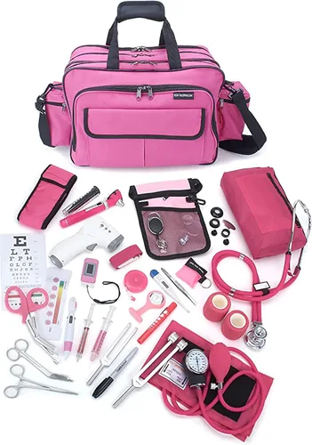 Vista 3 de ASA TECHMED Bolsa de viaje duradera para enfermera con suministros de enfermería, multibolsillos, nailon resistente, correa para el hombro