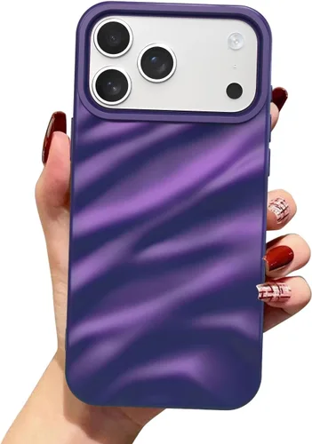 Vista 38 de QLTYPRI Funda compatible con iPhone 11, bonita funda con patrón de ondas de agua para niñas y mujeres, delgada, satinada, brillante, suave, de Beige