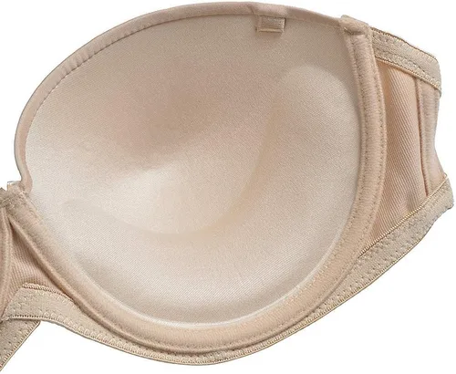 Vista 6 de Sujetador sin tirantes con parte trasera transparente invisible correa push up acolchado Bralette