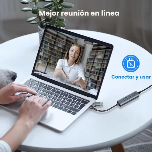 Vista 6 de Adaptador USB a Ethernet, ABLEWE Adaptador de Red USB 3.0/USB C a RJ45 Gigabit LAN (1000Mbps), Compatible con MacBook/Pro/Air, iPhone 15/16 Pro/Max