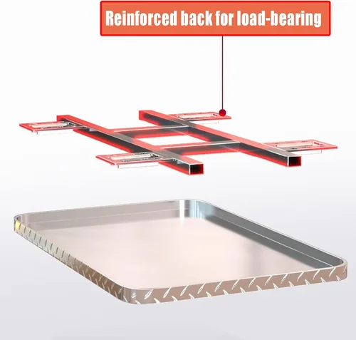 Vista 6 de Camiones de plataforma de mano con ruedas silenciosas, carro de plataforma plegable, para carga y almacenamiento, carga de peso de 771.6-1,102.3 lbs