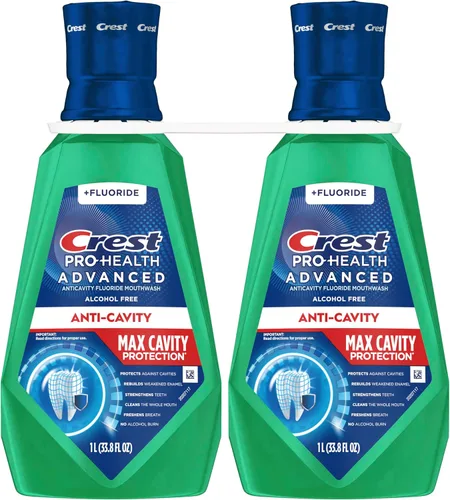 Vista 9 de Crest Pro-Health Advanced - Enjuague bucal con máxima protección contra caries, menta suave, 2 x 1 litro