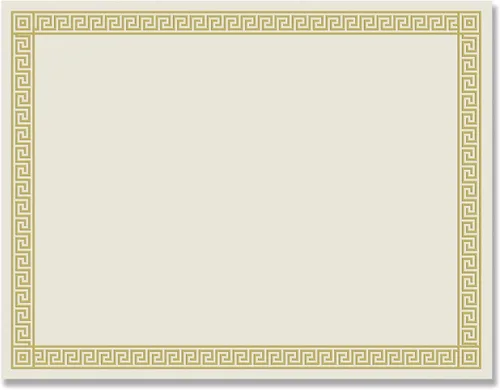 Vista 5 de Great Papers! Certificado de lámina trenzada, 8.5 x 11 pulgadas, 12 unidades (936060), dorado