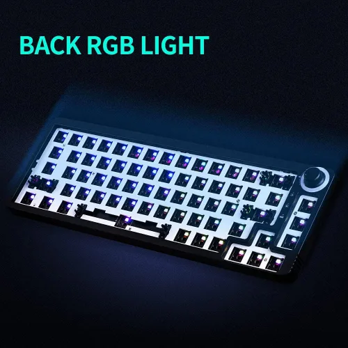 Vista 7 de La caja de conexiones programable intercambiable en caliente GK68 RGB se puede reemplazar con interruptor de kit de teclado mecánico de bricolaje