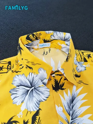 Vista 3 de Camisa hawaiana para hombre, camisa hawaiana floral con botones para hombre, camisa hawaiana floral unisex, camisa de verano para la playa