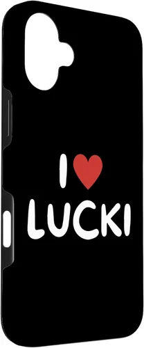 Vista 41 de Funda con corazón rojo para iPhone 16 I Love Lucki