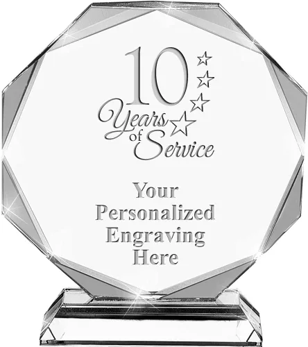 Vista 34 de Premio de cristal personalizado de 6.75 pulgadas con grabado - Premios de trofeos personalizados