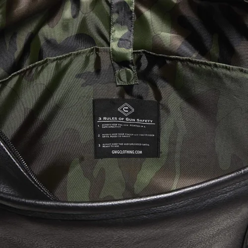 Vista 6 de Allen Company Bolso de transporte oculto para niñas con armas 'Casual Cosmic' con gran bolsillo térmico aislado, piel sintética, color negro