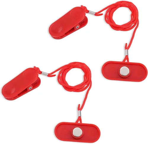 Vista 9 de NQEUEPN 2pcs Treadmill Magnet Safety Key Replacement, Magnetic Safety Switch Clip Universal Treadmill Emergency Stop Magnet for Treadmills Running