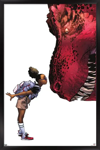 Vista 8 de Trends International Marvel Moon Girl & Devil Dinosaur - Póster de pared de beso, 22.4 pulgadas de largo x 14.7 pulgadas, versión enmarcada
