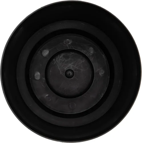 Vista 7 de Bloem Hopson Maceta decorativa de resina con soporte de metal, maceta de 6" para interiores y exteriores con soporte de metal dorado, negro