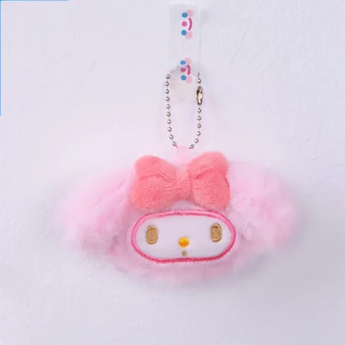 Vista 2 de Oqqituy Lindo llavero de felpa de dibujos animados, llavero de piel sintética Kawaii para mujeres y niñas