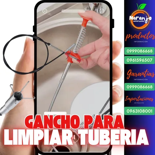 2 MT GANCHO DE LIMPIEZA PARA TUBERIAS