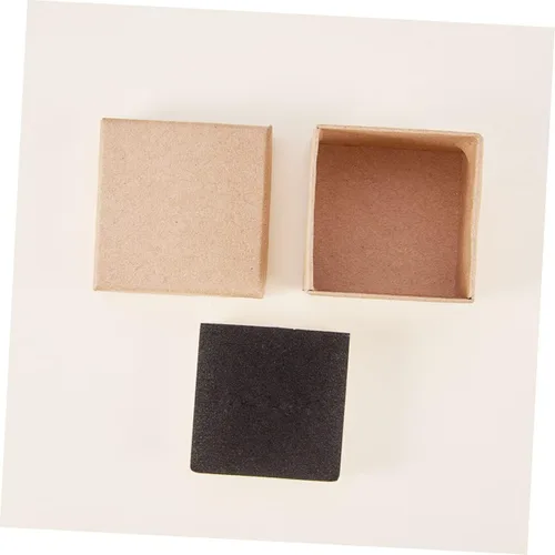 Vista 8 de NOLITOY 48 piezas de papel kraft simple almacenamiento de regalo de anillo de señoras organizador herramienta regalo decorativo collar joyería regalo