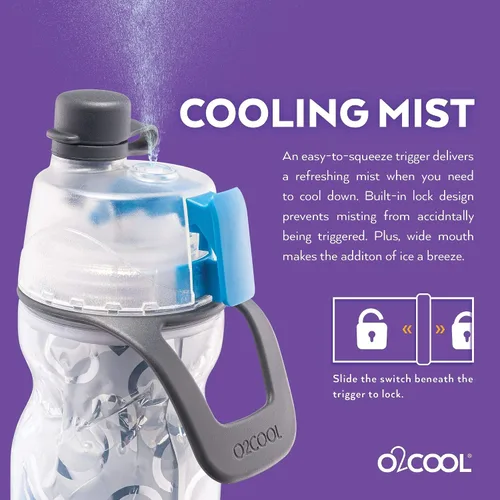 Vista 4 de O2COOL ArcticSqueeze botella de 20 onzas oficial que se aprieta para tomar