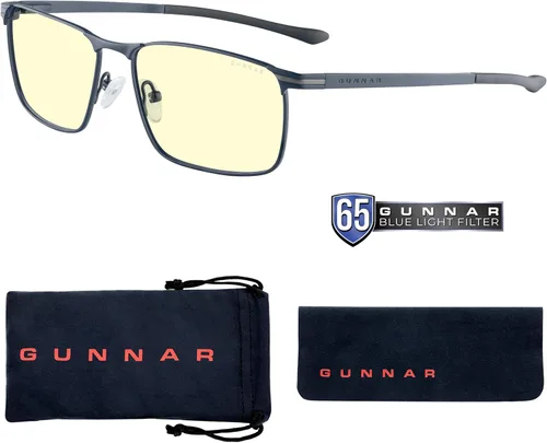 Vista 5 de Gunnar Mendocino - Lentes para computadora, azul medianoche, lente ámbar