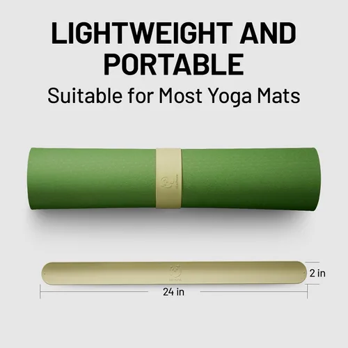 Vista 3 de Yoga Mat Strap Slap Band, One Snap Keeps Mats Tightly Rolled, Heavy-Duty Clasp Fits Most Size Mats(24" L X 2" W)