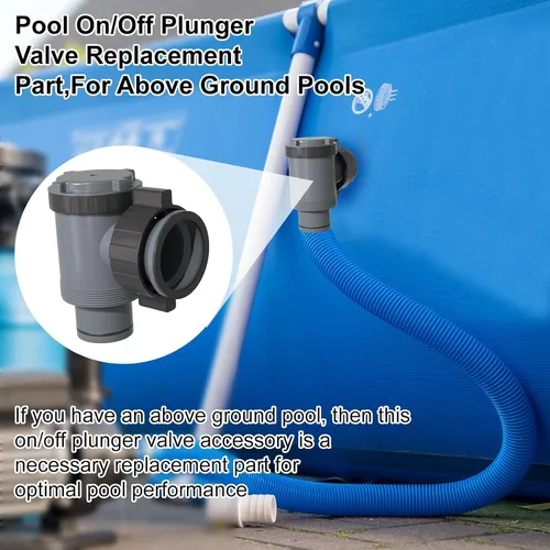 Vista 6 de Válvula de émbolo para piscinas Intex, conexión de válvula de émbolo 38 compatible con manguera de bomba de piscina, interruptor de bomba de filtro