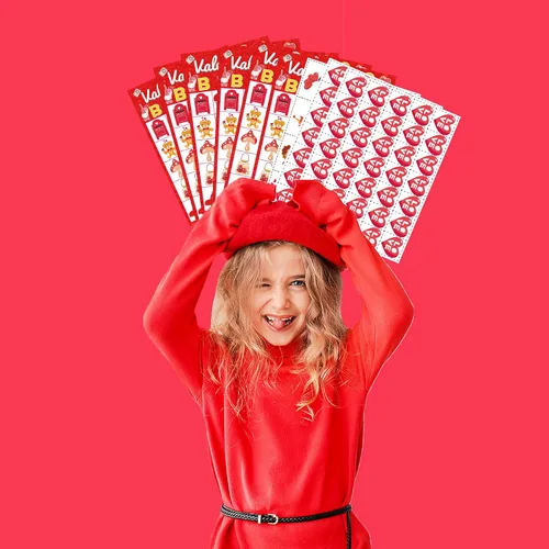 Vista 5 de WEIEN Bingo para el día de San Valentín para niños, adultos, 24 jugadores para grupos grandes de clase familia/escuela, fiesta, golosinas, aula