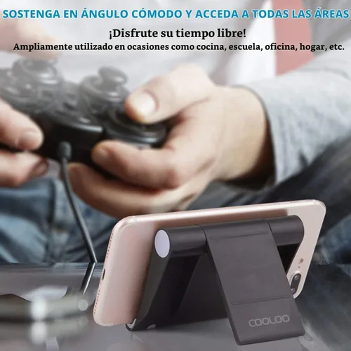 Vista 5 de COOLOO - Soporte de escritorio ajustable multiángulo para teléfonos inteligentes, tabletas y lectores electrónicos, compatible con iPhone, iPad