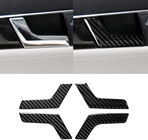 Vista 11 de para Mercedes-Benz Clase C W204 2011-2013 Real Cubierta de Panel de Fibra de Carbono Suave para Aire Acondicionado, Adhesivo de Marco de Panel