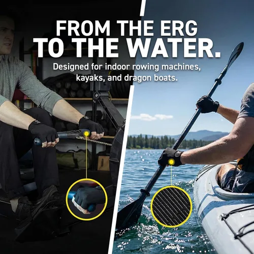 Vista 6 de Guantes de remo Hornet Watersports, ideales para remo en interiores, remo con espadilla, kayak, SUP, canoa polinesia, barco dragón y otros deportes