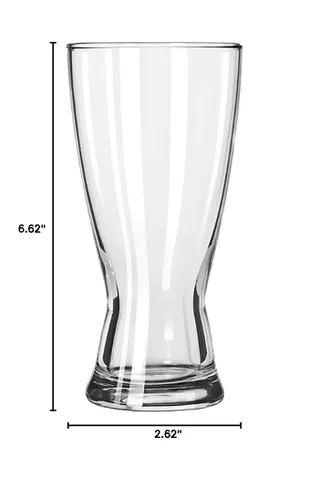 Vista 2 de Libbey 183 Reloj de arena 15 onzas Pilsner Glass - 36 / CS