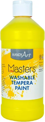Vista 16 de Handy Art Little Masters - Pintura lavable, 16 onzas, color negro Bright & Mixable, High Opacity, Washable Colors for Classroom, Students, Kids