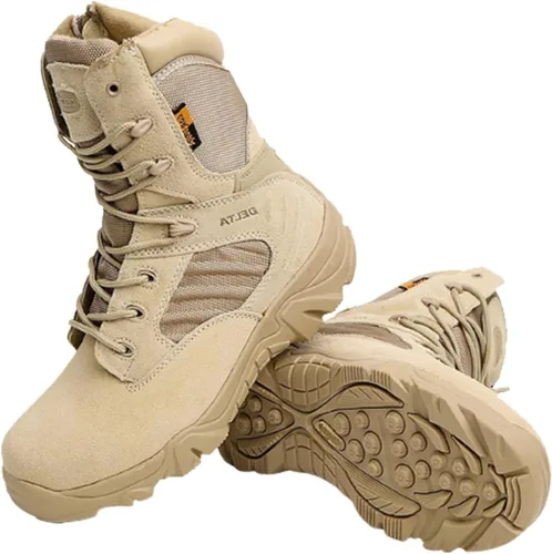 Vista 7 de Kervaky Botas tácticas para hombre, botas militares, botas duraderas, botas de senderismo, botas ligeras, botas para exteriores