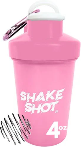 Vista 6 de Negro - Botella mezcladora mini de 4 oz para preentrenamiento, creatina, suplementos de cucharada pequeña (no para proteínas) con clip y bola